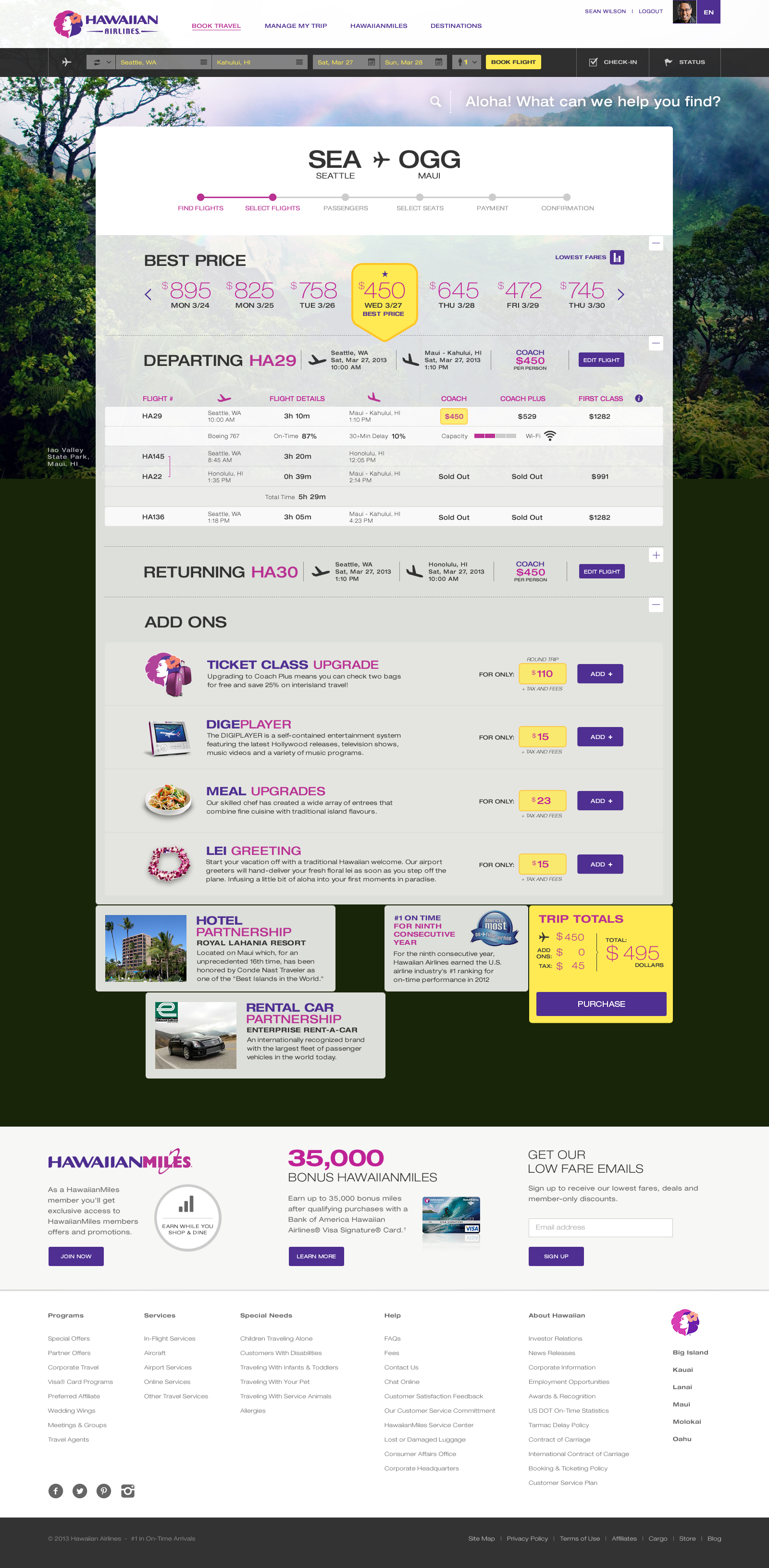 Flight Search Results