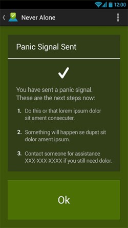 Sending Panic Signal